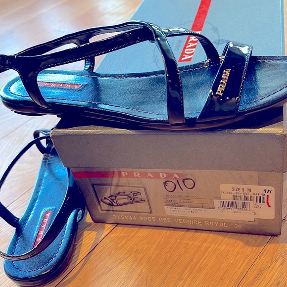 Sale Authentic -like new- Prada Logo Sandals - Picture 10 of 10